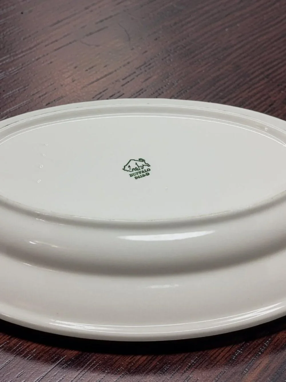 vintage 1980s onieda buffalo china cream white stoneware serving platter